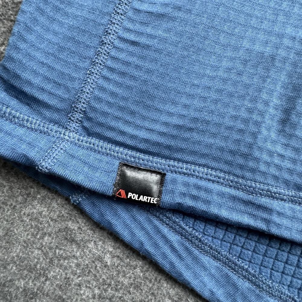 Duluth Trading Company Baselayer Men 3XL Blue Grid Fleece‎ Long Sleeve Polartec - Picture 7 of 14